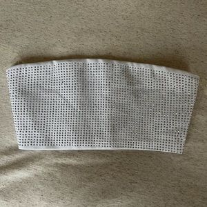 I AM GIA white beaded bandeau